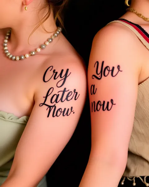 Tatouage "Cry Later Laugh Now" : un voyage de découverte de soi